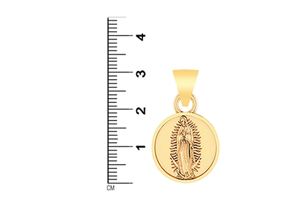 Gold Plated Virgin Mary Religious Medallion Pendant